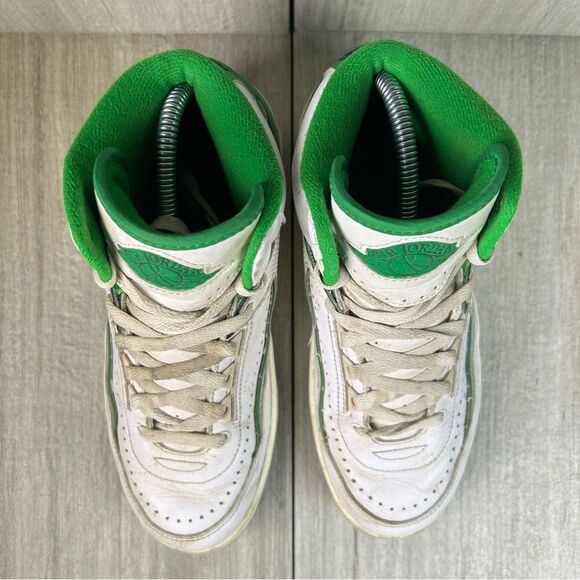Nike Air Jordan 2 Retro Lucky Green Sail White Sneaker Shoes Women’s Size 7 - Picture 6 of 10
